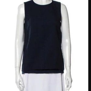 Vince - crew neck Navy Blue Sleeveless Shell Blouse tank Top XS/S - Size 2